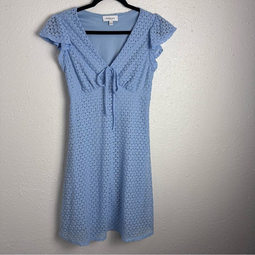 ⭐️Gilli Blue Eyelet Dress Size XS